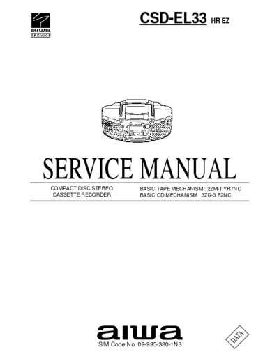 AIWA CSD-EL33 service manual (by salvacolnome)